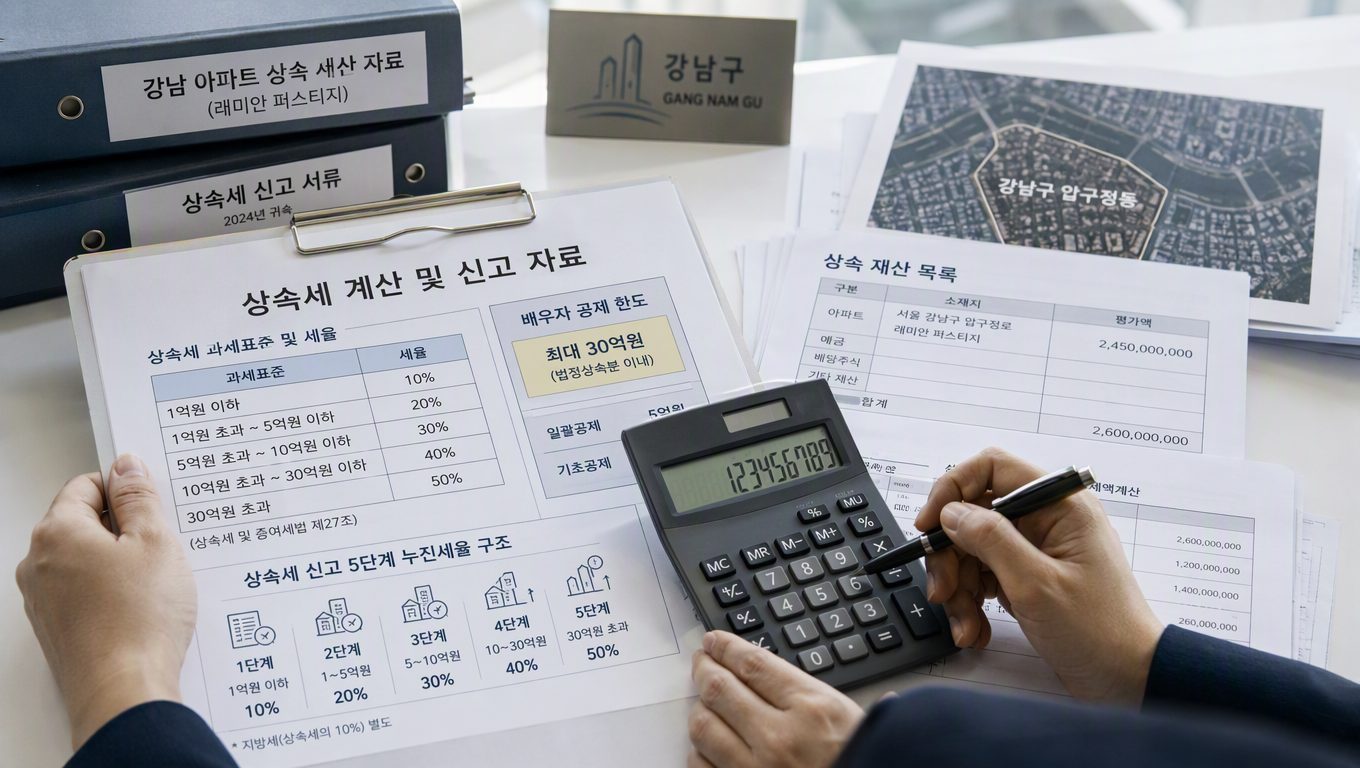 강남 아파트 상속세 납부 대상과 계산·공제 방법
