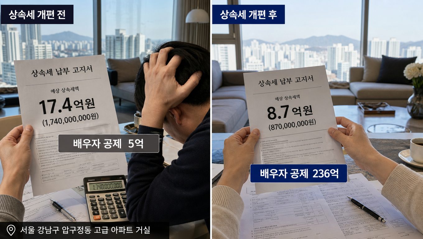 강남 아파트 상속세 납부 주체와 배우자 공제 규모에 따른 차이