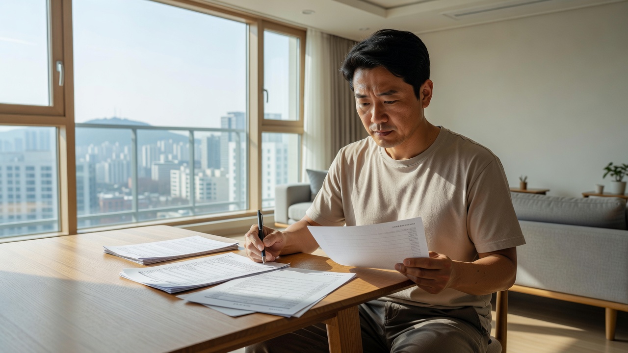 강남 상속세 신고 기한 관련 서류를 검토하는 모습