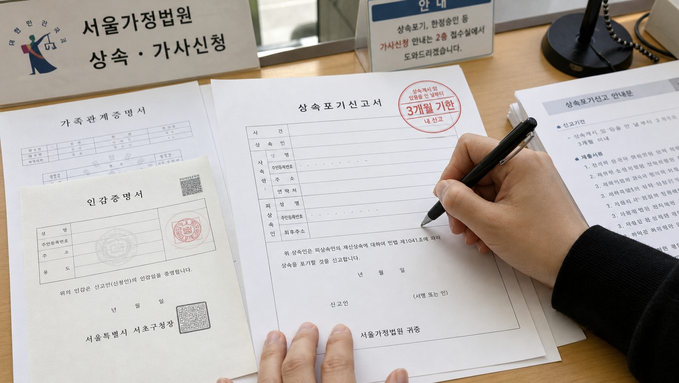 이혼 상속 포기 신청 기한과 서류, 절차 알아보기