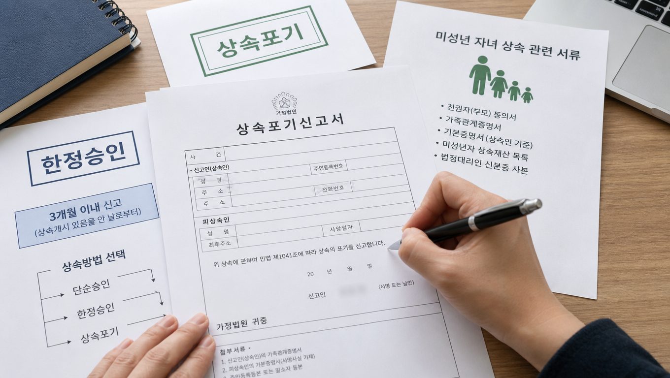 이혼 상속 포기, 전 배우자 사망 시 자녀 상속과 신청 절차