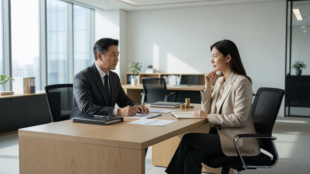이혼 상속세 상담 비용을 설명하는 법률 상담 장면