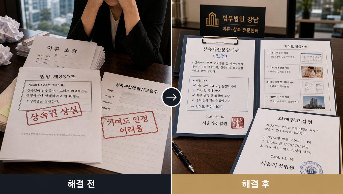 이혼 후 상속재산, 분할 대상에서 제외되는 경우와 기여 인정 기준
