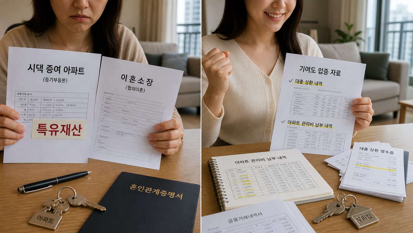시댁 증여 아파트도 이혼 재산분할 대상이 되나요?